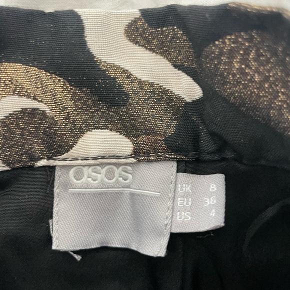 ASOS metallic Camouflage Flared Skirt - Picture 3 of 7